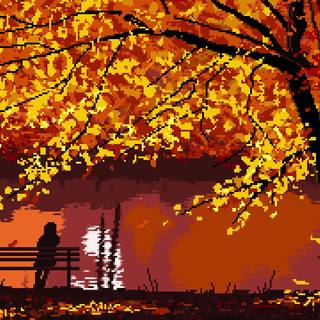 Lofi autumn PC wallpaper