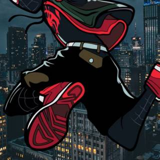 Miles Morales iPhone lock screen wallpaper