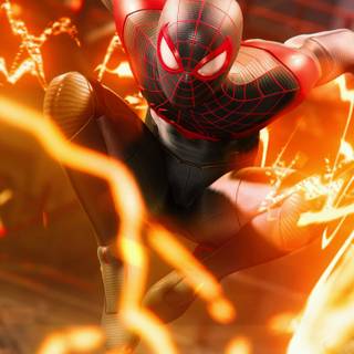 Miles Morales iPhone lock screen wallpaper