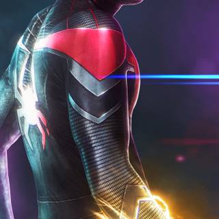 Miles Morales iPhone lock screen wallpaper