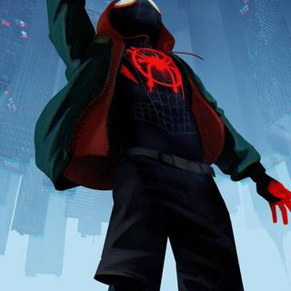 Miles Morales iPhone lock screen wallpaper