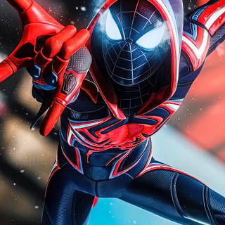 Miles Morales iPhone lock screen wallpaper
