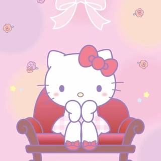 Cute Kawaii vertical Hello Kitty wallpaper