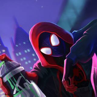 Miles Morales iPhone lock screen wallpaper