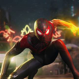 Miles Morales iPhone lock screen wallpaper