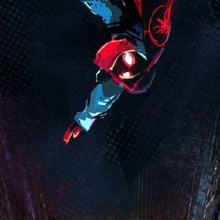 Miles Morales iPhone lock screen wallpaper