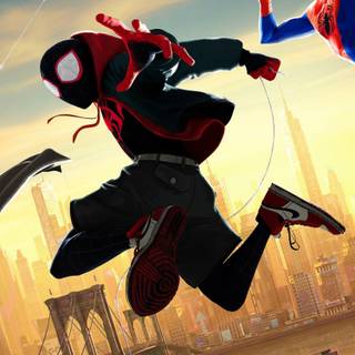 Miles Morales iPhone lock screen wallpaper