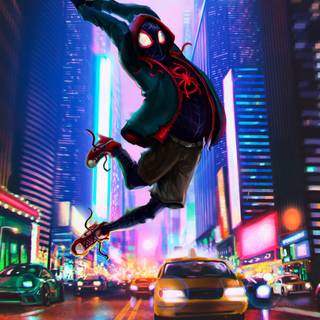 Miles Morales iPhone lock screen wallpaper