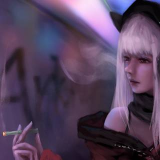 Anime smoking 4k wallpaper