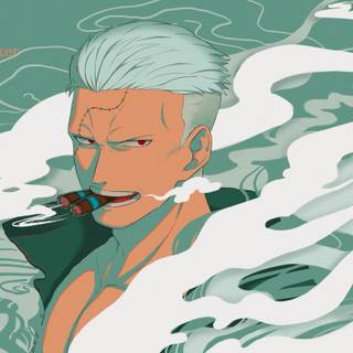 Anime smoking 4k wallpaper