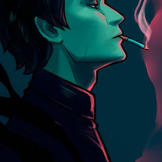 Anime smoker wallpaper