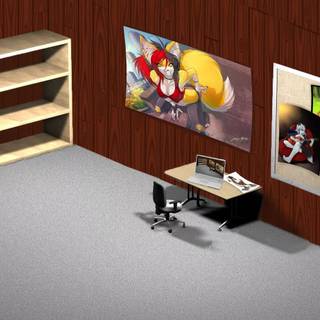 Desktop shelf HD wallpaper