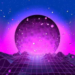 Retro night PS4 wallpaper