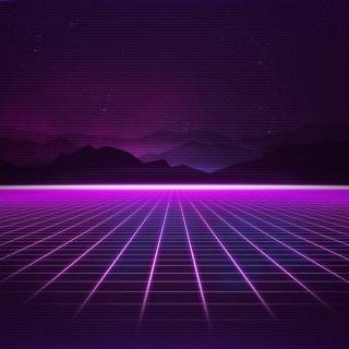 Retro night PS4 wallpaper