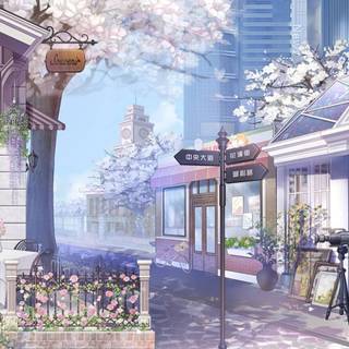 City aesthetic anime wallpaper