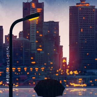 City aesthetic anime wallpaper