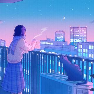 City aesthetic anime wallpaper