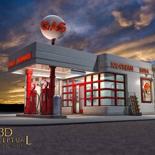 Service station wallpaper