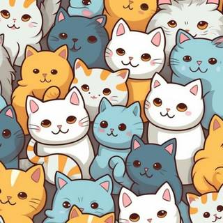 Kitten cartoon wallpaper