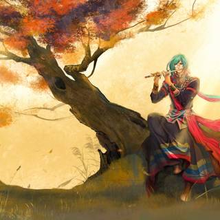 Anime nature 4k autumn wallpaper