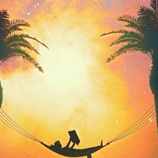 Autumn calm sunset wallpaper