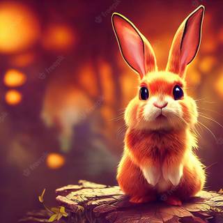Rabbit autumn wallpaper