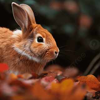 Rabbit autumn wallpaper