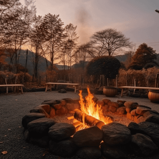 Autumn campfire wallpaper