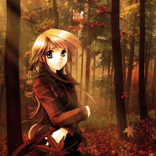 Autumn girl desktop wallpaper