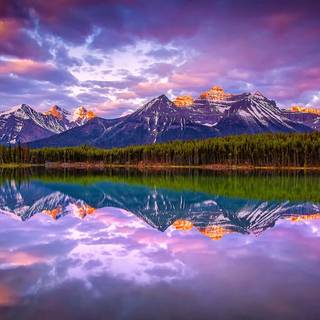 Autumn calm sunset wallpaper