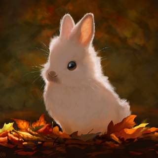 Rabbit autumn wallpaper