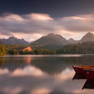 Autumn calm sunset wallpaper