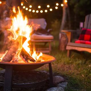 Autumn campfire wallpaper