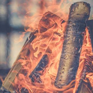 Autumn campfire wallpaper