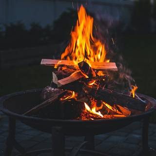Autumn campfire wallpaper