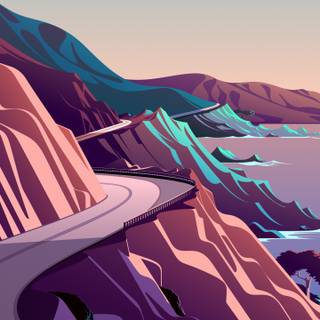 Aesthetic mountains 4k wallpaper