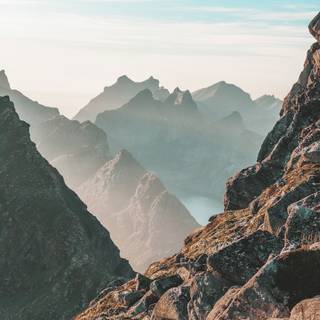 Winter mountain aesthetic wallpaper