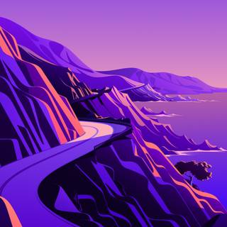 Aesthetic mountains 4k wallpaper