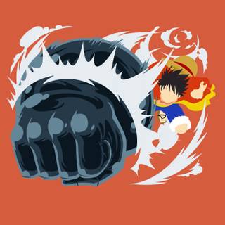 One Piece minimalist 4k wallpaper