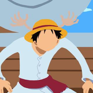 One Piece minimalist 4k wallpaper