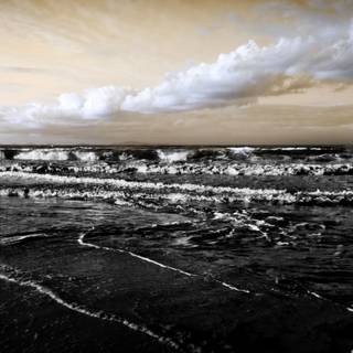 Black waves 4k wallpaper