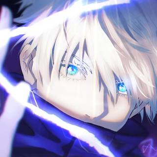 Gojo desktop purple wallpaper