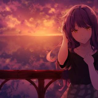 Purple cartoon 4k wallpaper