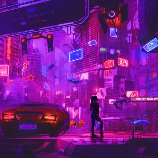 4k car neon wallpaper