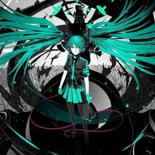 Anime 4k green wallpaper