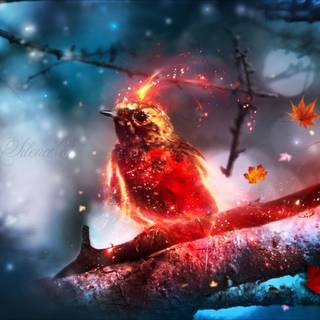 Phoenix bird 4k wallpaper