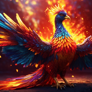 Phoenix bird 4k wallpaper