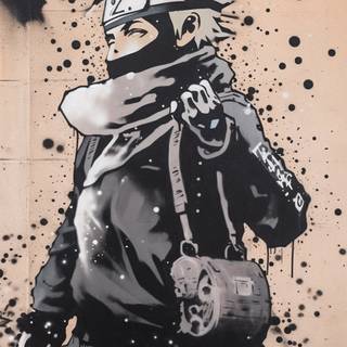 Kakashi graffiti wallpaper