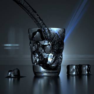 3D ice cube wallpaper