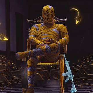 PUBG mummy suit mobile wallpaper
